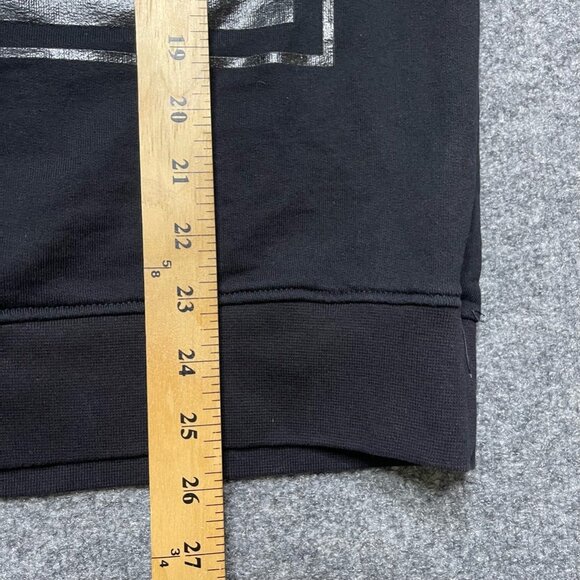 Defend Paris Mens Fleece Sweatshirt Black Crew Neck Long Sleeve Streetwear M - Picture 9 of 10